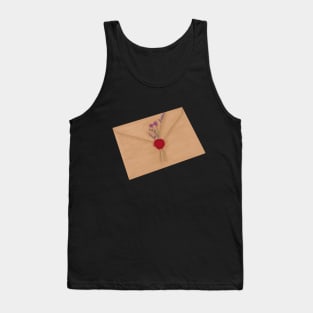 Envelope waxed sealed with flowers Tank Top